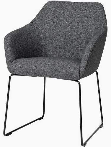 MOB - Chaise confort Tissus Design - Gris Clair