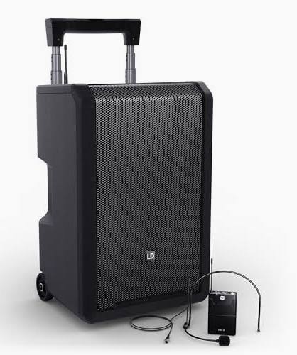 LD SYSTEMS - ANNY 10 HBH - Enceinte de sonorisation Bluetooth 10" - Autonome - Table de mixage intégrée - 1 microphone HF // 1 Body / Casque HF