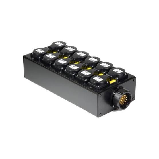 Socapex - Boîtier Mâle vers 6 x 2 prises PC16 + Recopie Femelle
