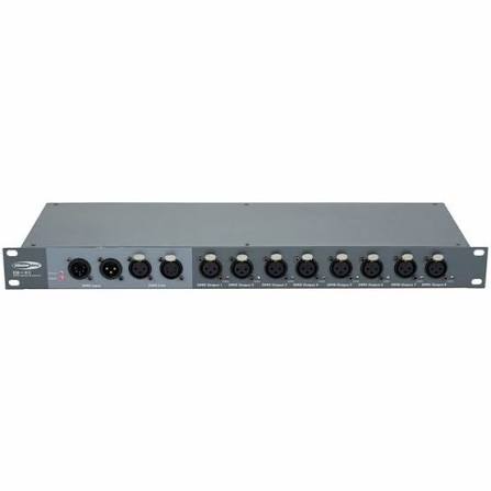 SHOWTEC - DB-1-8 - Dmx Booster / Splitter - 1x Dmx In3/5Pts - 1x Dmx Link In3/5Pts - 8x Out3Pts